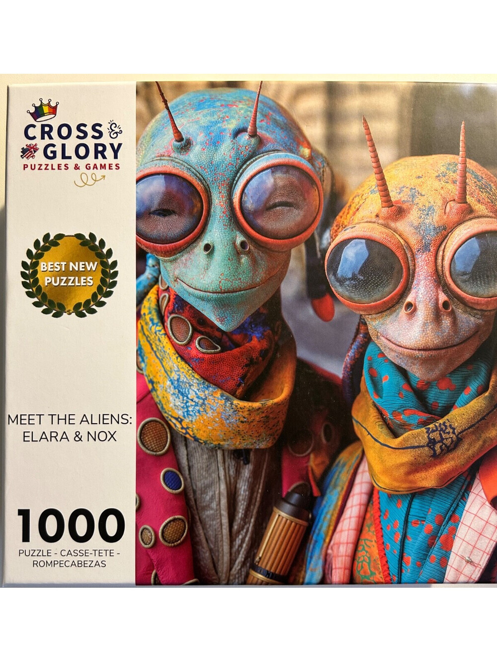 Cross & Glory 1000 Piece Puzzle Age 12+ Slightly Used Condition